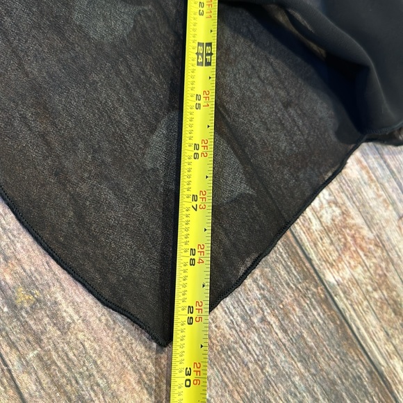 Zara • VTG Black Flow-y Top w/Silver Spikes • Sz M - Picture 16 of 16